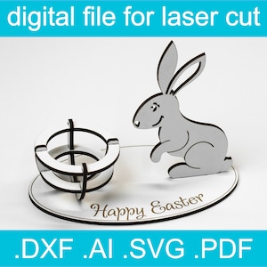 Laser Cut Dateien Ostern SVG Lasercut Vektor für Glowforge Osterhase Osterei Dekor