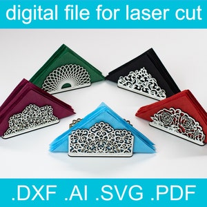 Serviettenhalter Für Tische SVG 3 mm 1/8" SVG Lasercut Vektor Für Serviettenhalter von Glowforge