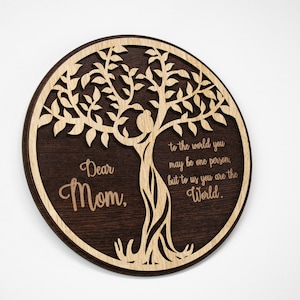 Mother's Day Svg Sign Laser Cut File | Layered Tree Svg | Laser Sign File | Lasercut File For Glowforge | Mother Tree Svg | Lightburn Files image 3