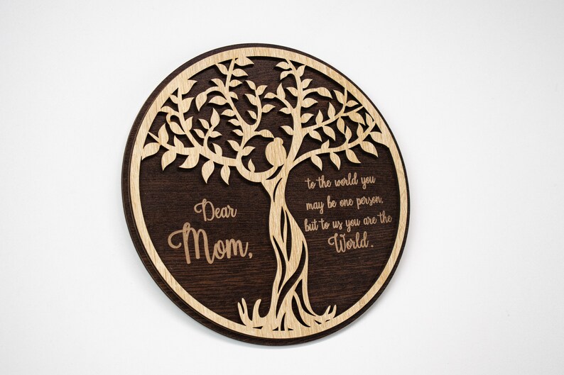 Mother's Day Svg Sign Laser Cut File | Layered Tree Svg | Laser Sign File | Lasercut File For Glowforge | Mother Tree Svg | Lightburn Files image 3