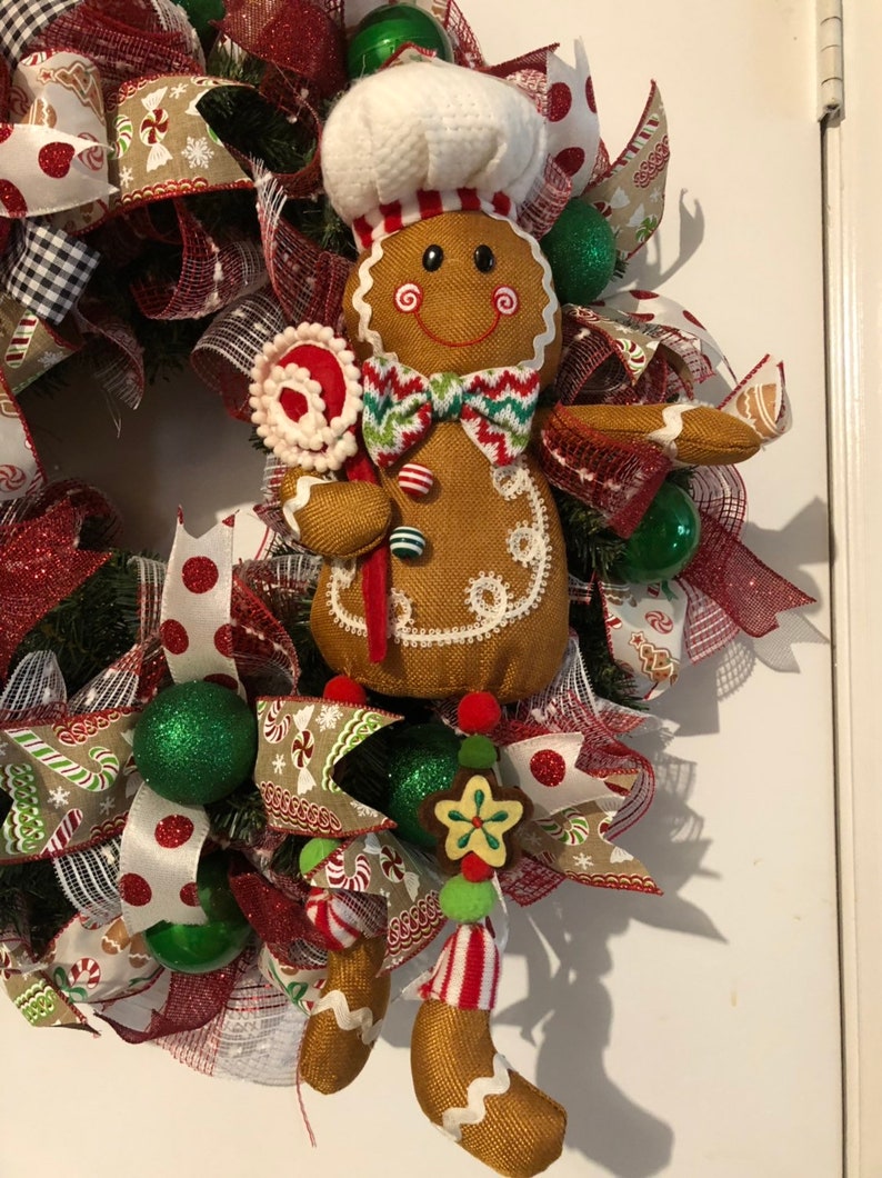 Gingerbread Wreath,gingerbread Christmas Wreath gingerbread Cookies,Christmas Products Line,wreathsbycarol2016