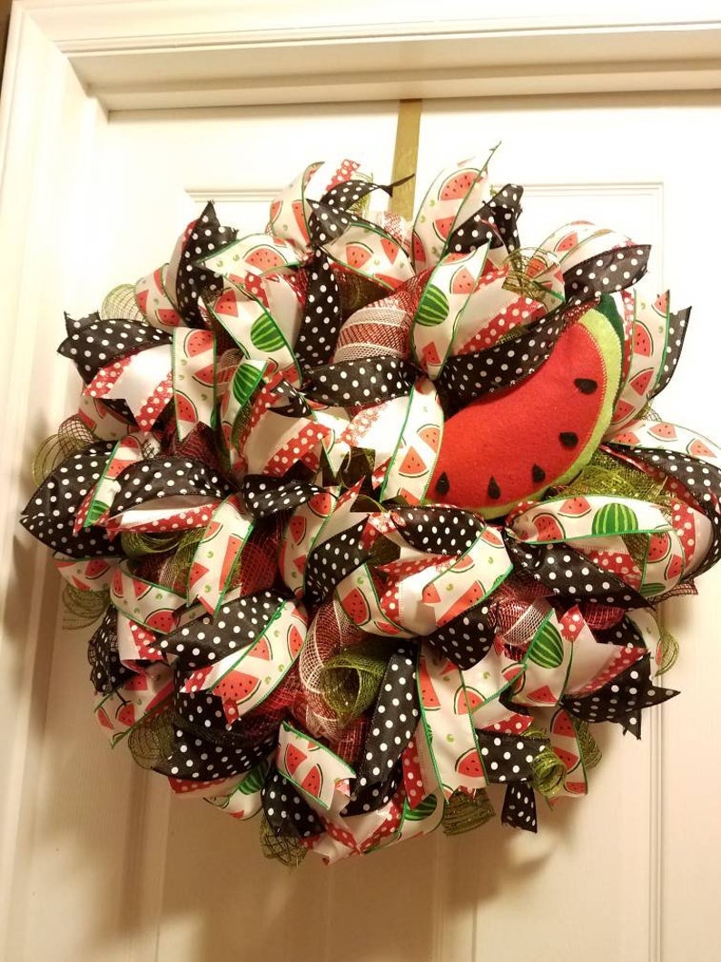 Watermelon Wreath,summertime wreath,Summertime Product Line,Wreathsbycarol2016