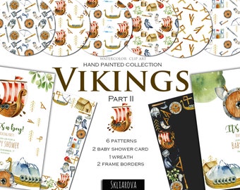 viking baby shower invitations