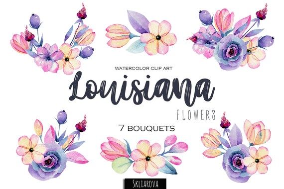 Apple Blossom Art Printable Art Watercolor Floral Clipart Pink Etsy