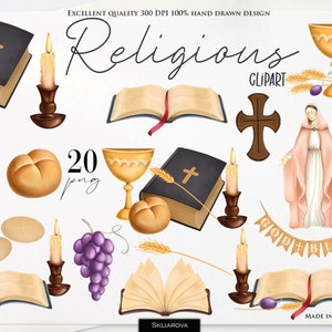 Clipart religiosa, clipart di Pasqua, clipart della prima comunione, clipart del battesimo, clipart cattolica, clipart della Bibbia, clipart cristiana, illustrazione della Bibbia