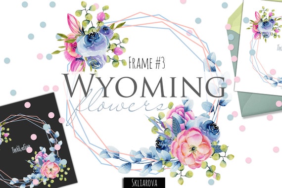 Fruhling Kranz Grenze Clipart Floral Rahmen Clipart Aquarell Etsy