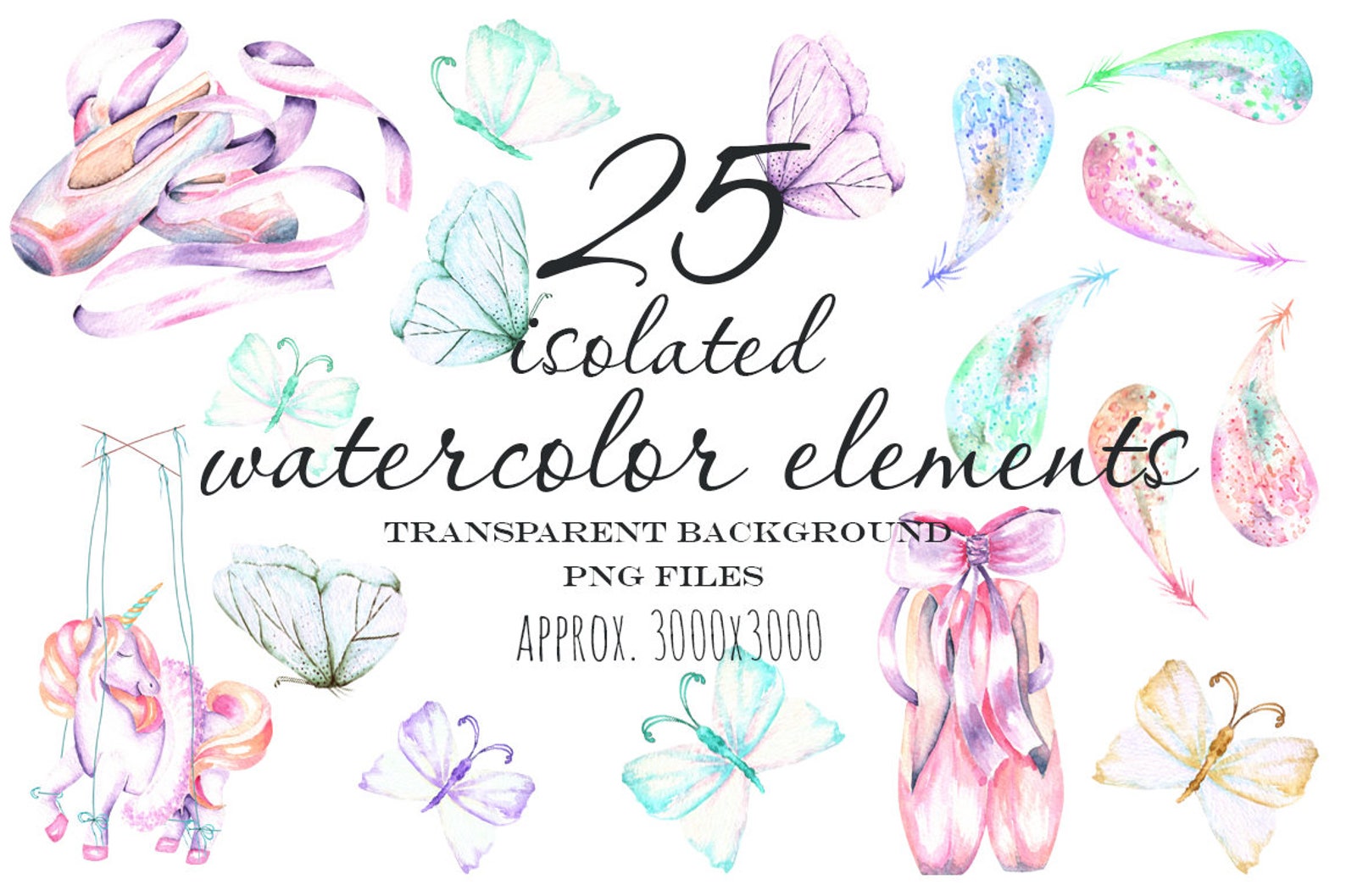 ballet clipart watercolor ballet digital ballet ballerina watercolor unicorn illustration butterfly watercolor ballet pointe sho