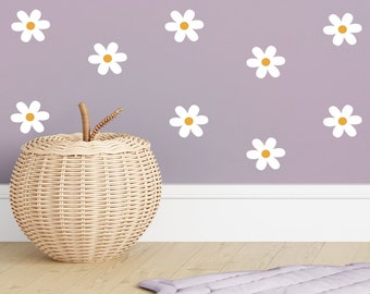 Wall Sticker Wall Decal Children's Room Marguerite Wall Decoration Set Children's Room Decoration, Wall Sticker Children's Room Multicolored Daisies Decoration