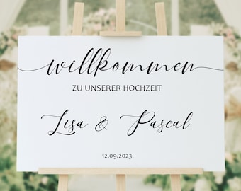 Panneau de bienvenue personnalisé pour miroirs, acrylique, carton - Autocollant pour miroir de mariage - Panneau de bienvenue pour réception
