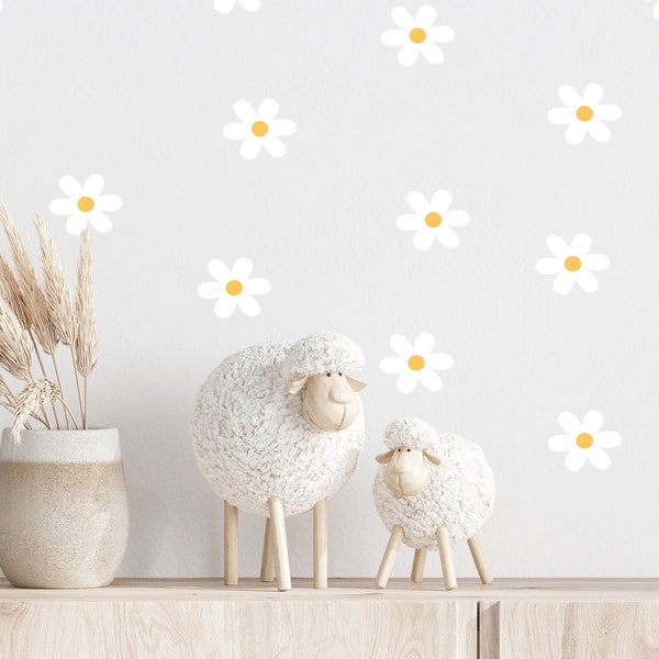 Wall sticker wall sticker for children's room daisies wall decoration set children's room decoration, wall sticker for children's room multi-colored daisy decoration