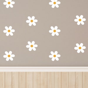Adhesivo de pared adhesivo de pared para habitación infantil margaritas set de decoración de pared para decoración de habitación infantil, adhesivo de pared para habitación infantil decoración de margaritas