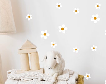 Wall sticker wall tattoo children's room daisies wall decoration set children's room decoration, wall sticker children's room multicolored daisies decoration