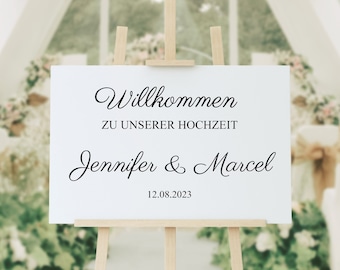Panneau de bienvenue personnalisé pour miroirs, acrylique, carton - Autocollant pour miroir de mariage - Panneau de bienvenue pour réception