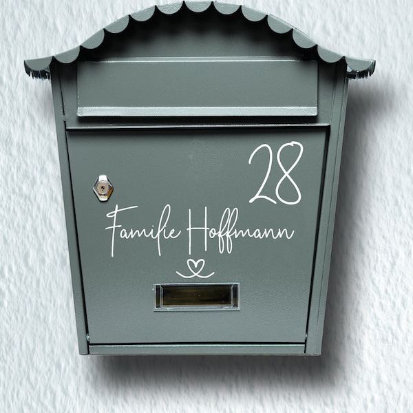 Briefkasten Namensschild " Familie Name mit Hausnummer"  Wandaufkleber Türsticker Haushalt Aufkleber Hausaufkleber Dekoration Wohnung Haus