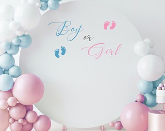 Aufkleber Baby Shower Party Girl or Boy - Babyparty, Geburtstagsschild, Geburtstagsparty