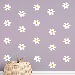 Wall sticker wall sticker for children's room daisies wall decoration set for children's room decoration, wall sticker for children's room daisy decoration image 2