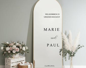 Panneau de bienvenue pour mariage, autocollant pour miroir de mariage, miroir en acrylique, cadeau de mariage