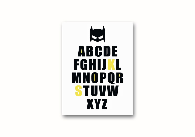 Posters/Pictures for kids room ALPHABET HERO image 1