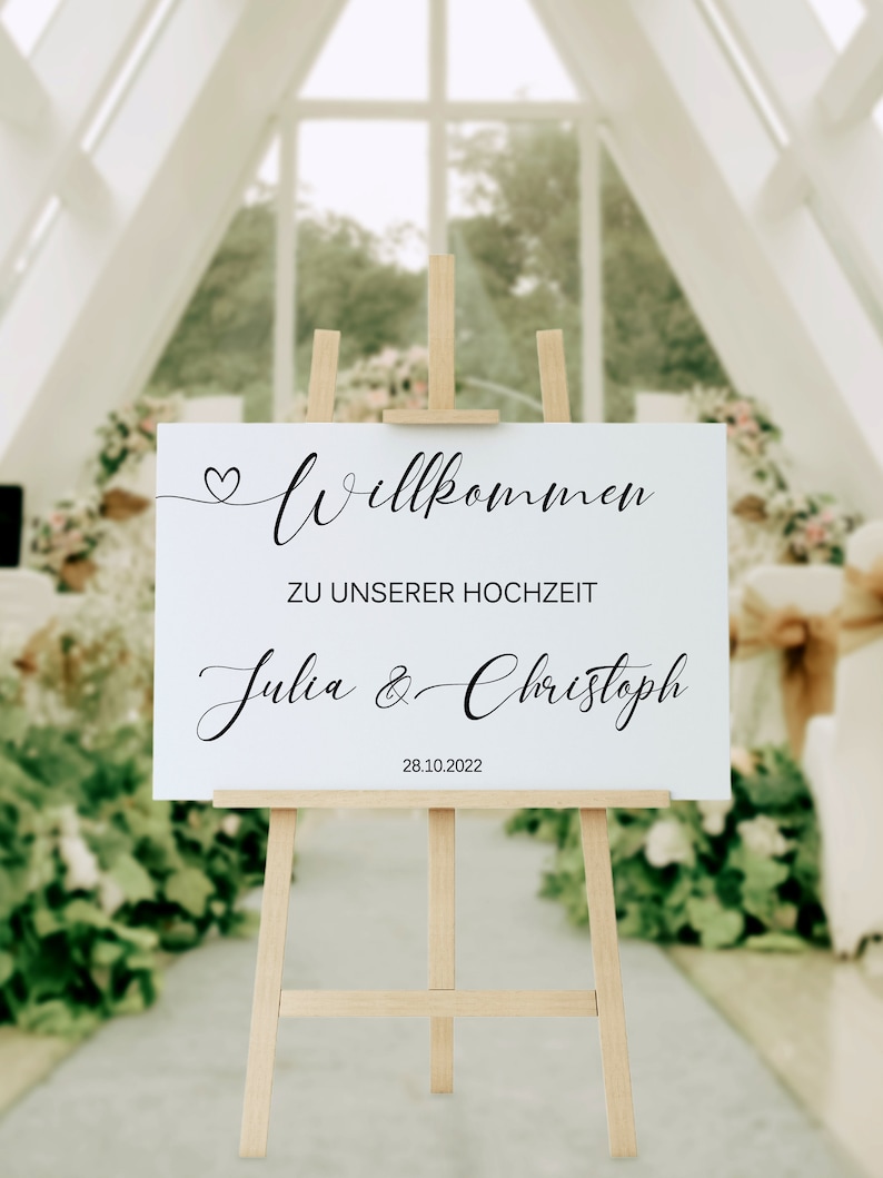 Willkommensschild Aufkleber Name, Schriftzüge, Personalisiert, Kinderzimmer Sticker, Etiketten, Hochzeit, Wunschtext, Namensaufkleber, Bild 4