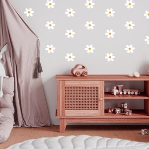 Wall sticker wall sticker for children's room daisies wall decoration set for children's room decoration, wall sticker for children's room daisy decoration image 3