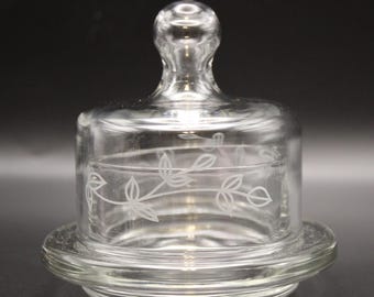 Mantequera redonda Princess House Heritage con tapa