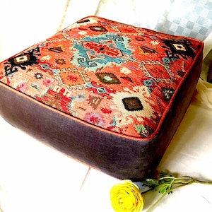 Custom box cushion cover, zippered cushion cover, window seat cover