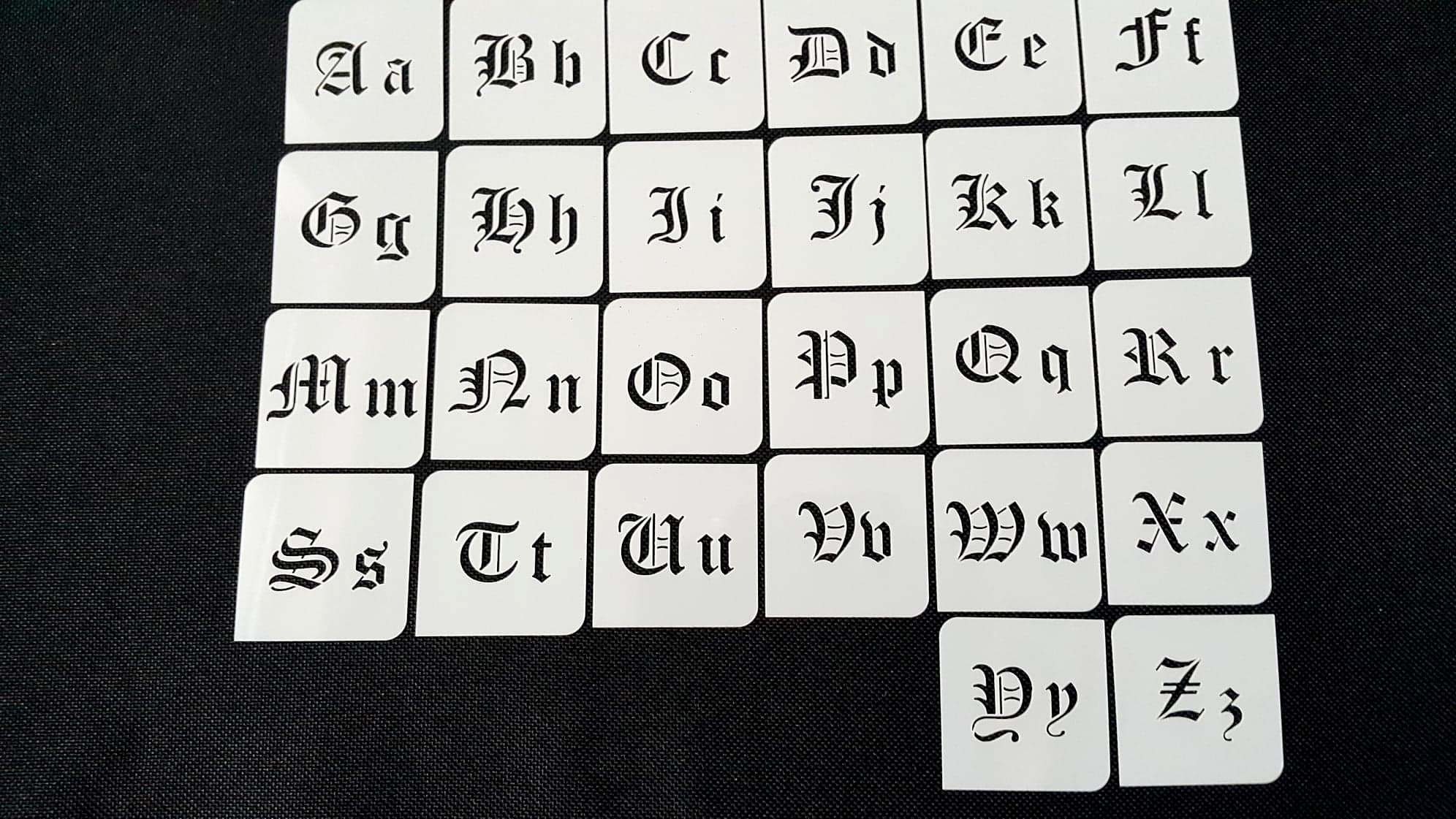 15mm Old English Font Upper Case Lower Case Letters Reusable | Etsy