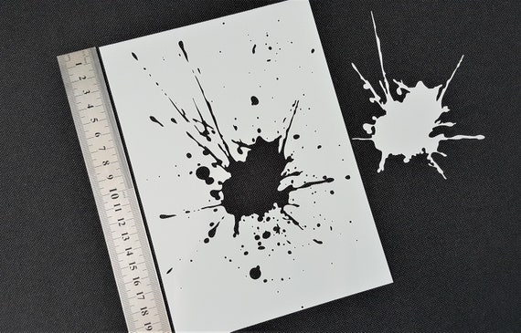 Paint Spatter A4 Mylar Reusable Stencil Airbrush Painting Art Craft