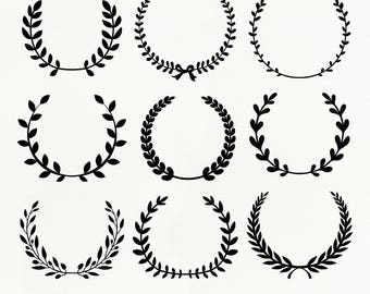 Download Laurel Wreath SVG Files Laurel Wreath dxf png eps for | Etsy