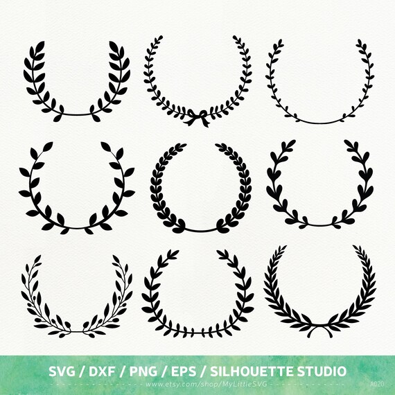 Download Laurel Wreath SVG File, Laurel Wreath dxf, png, eps for ...