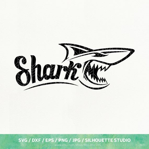 Download Shark SVG Files Shark dxf png eps Silhouette Studio Cut | Etsy