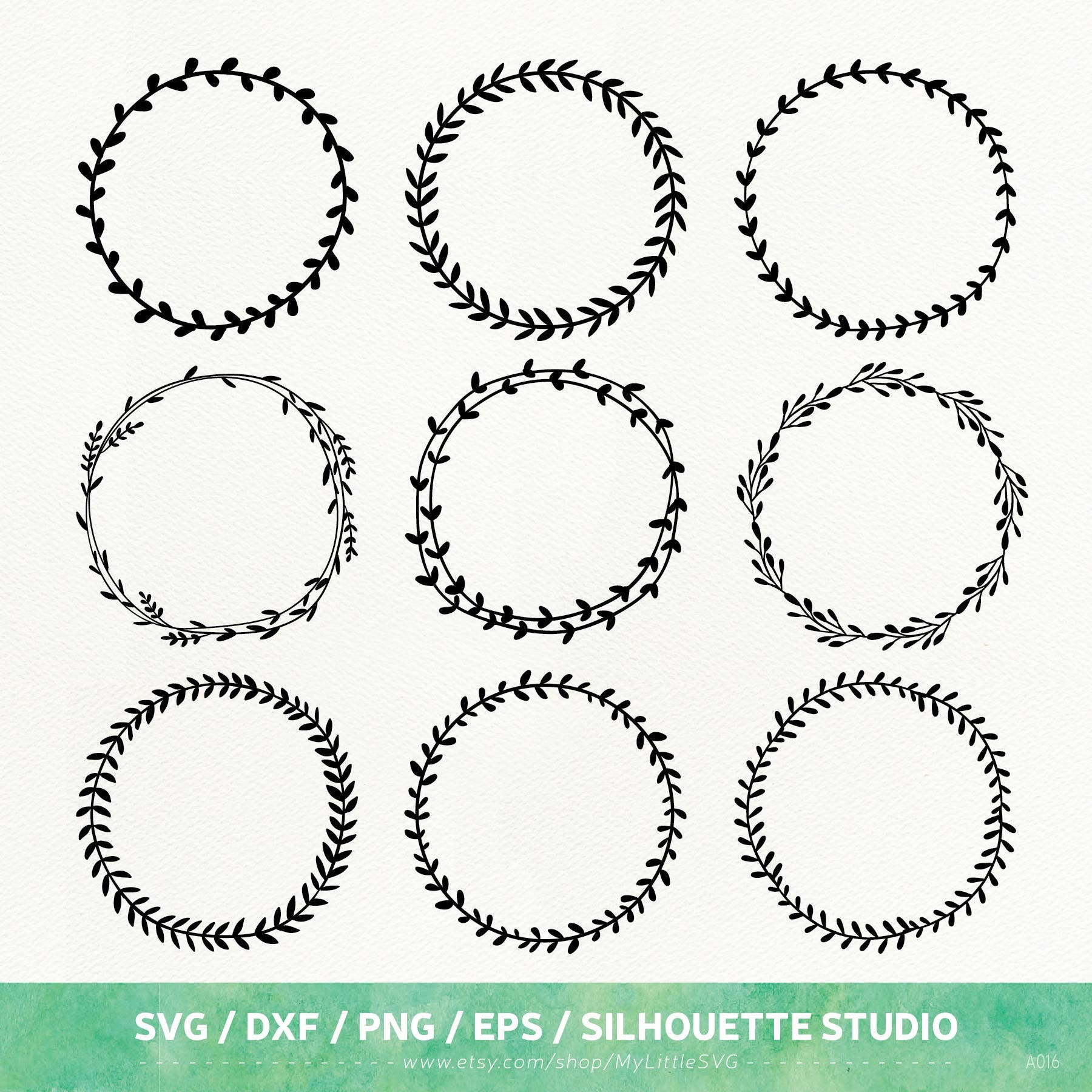 Download Laurel Wreath SVG Files Laurel Wreath dxf png eps for | Etsy