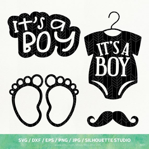 Download It's A Boy SVG Files Baby Boy dxf png eps Silhouette | Etsy