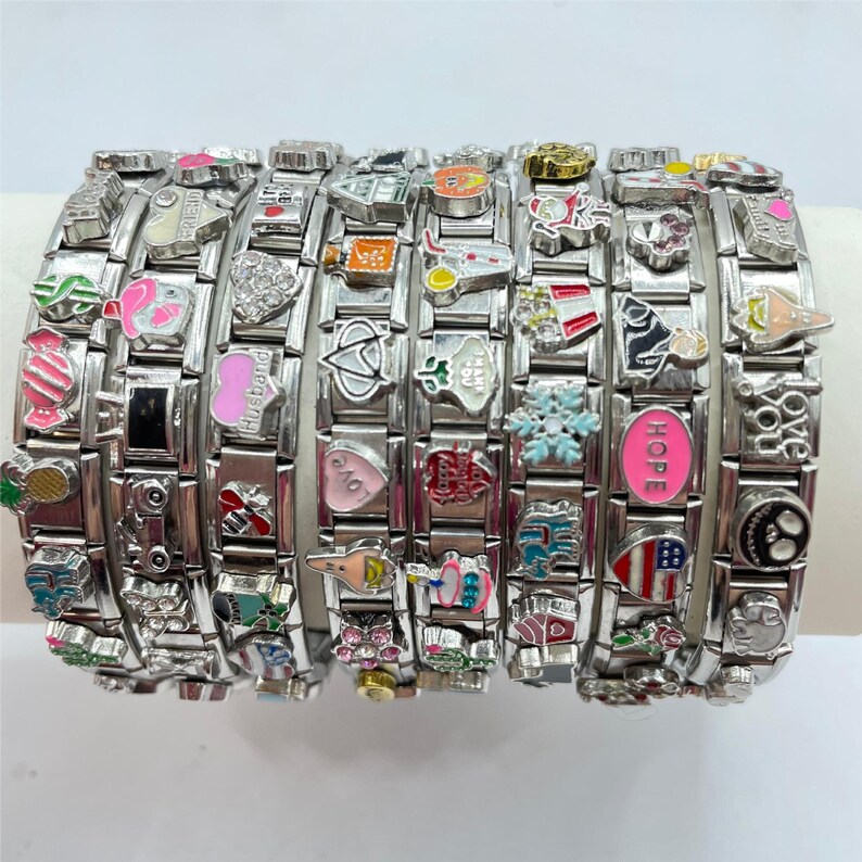 Customize Your Bracelet, Random Choose Charms 9mm Stainless Steel ...