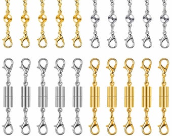 20Pcs Magnetic Necklace Extender Clasps Closures for Bracelet and Jewelry Making