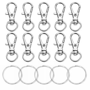 CleverDelights 1.5 Swivel Lanyard Snap Hook with Key Rings - 100