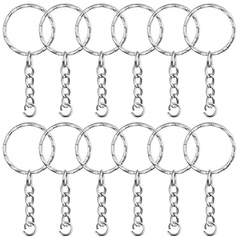 50pcs Split Key Chain Rings With Chain and Jump Rings Bulk for Etsy