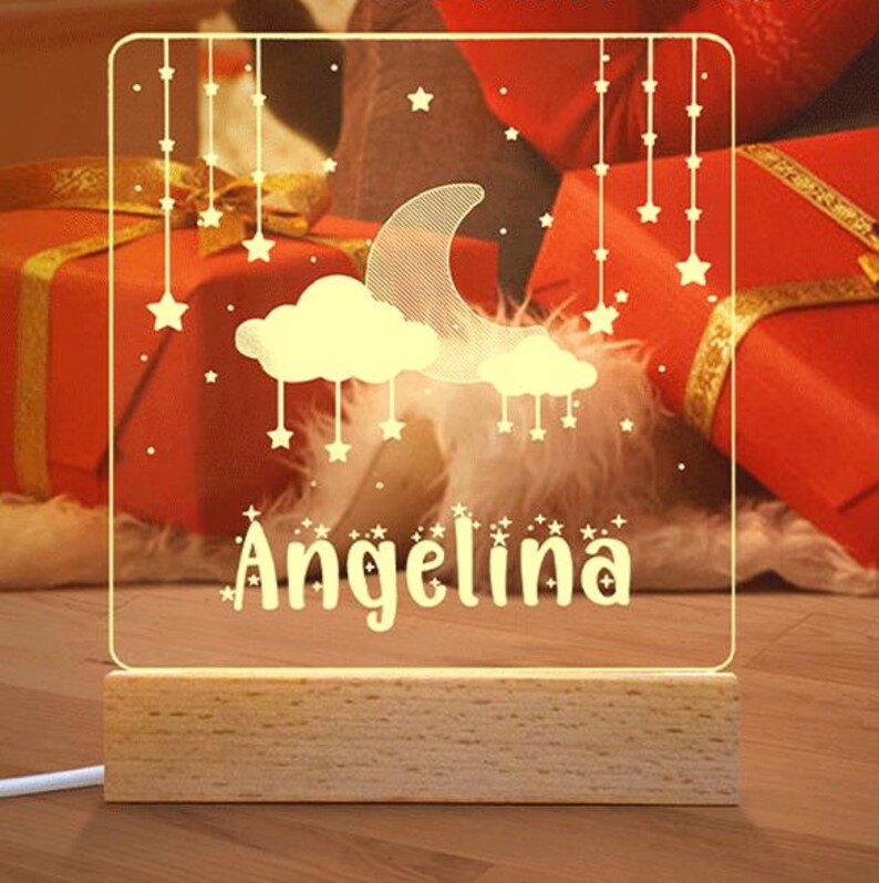 Newborn Gifts Night Light Name Personalized Night Light Name Etsy
