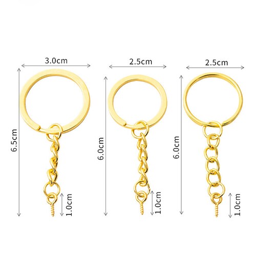 10/20/50 Sets Metal Split Keychain Ring Set Key Chains With Etsy