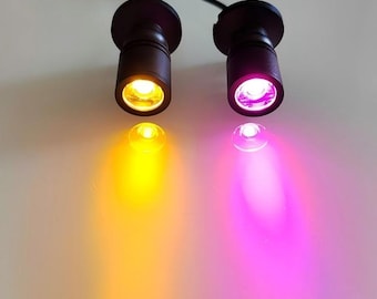 DIY LED Mini Spotlight, Adhesive & Screw-Mounted, Adjustable Direction for Figurine/Model/Collectibles/Display Lighting-Battery Box Powered