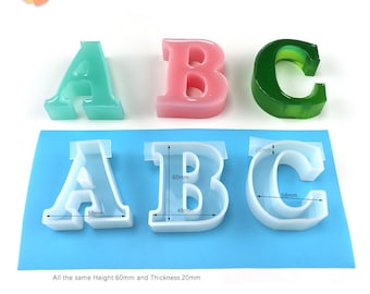 3pcs A-Z Alphabet Letters Silicone Mold Resin Silicone Mould Jewelry Making