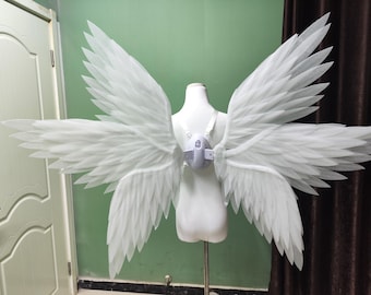 6 handgefertigte elektrische Blumenstraußflügel - Beweglicher Flügelmotor-Bausatz mit 14500-Akku und Gurt - Event, Cosplay (70-75 cm pro Seite)