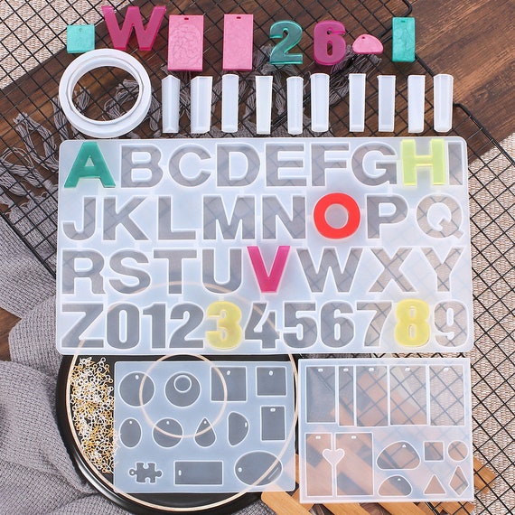  Perfect Craft 2 Alphabet Letters Reusable Silicone Mold for  Personalized Craft Casts