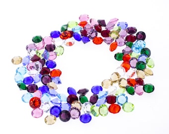 100pcs 12 Colors Birthstones Floating Locket Charms