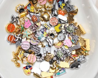 A-Z Alphabet Italian Charms - Colorful Stainless Steel Letter Links For DIY Custom Bracelets (9mm)