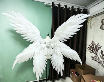 6 Wings Movable Wings Handcrafted Electric Wings - Movable Wing Motor Kit with 14500 Battery & Strap-for Kids Event, Flower ,Party,Wedding