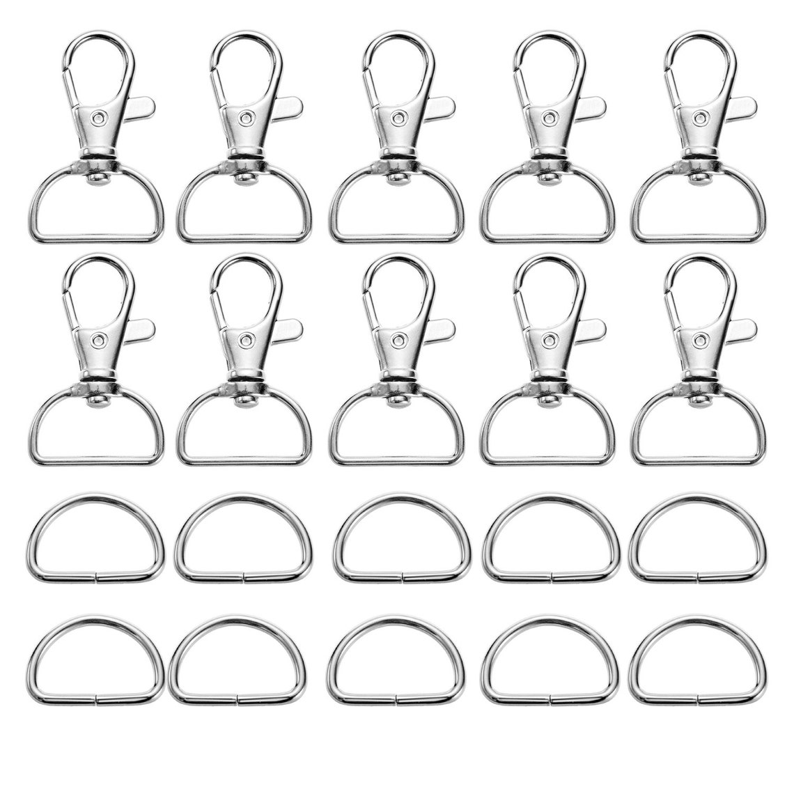 60pcs Swivel Snap Hooks and D Rings for Lanyard and Sewing Etsy