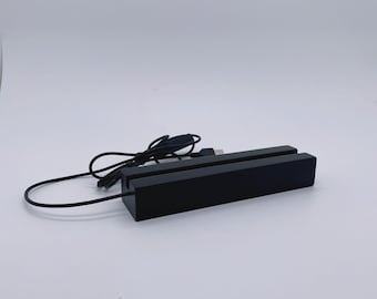 Base de madera de color negro - Base de luz de 18 cm Base de lámpara de madera para luz de noche para adornos de cristal, modelos de figuras, etc. Cable USB