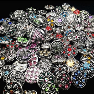 Mix Choose 18/20mm Rhinestones Snap charms for 18mm ginger Jewelry