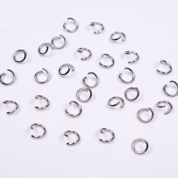 Kit 50 Portachiavi In Argento Con Catena E Anelli - Accessori Per Creazione Gioielli Fai Da Te - 25mm - 5